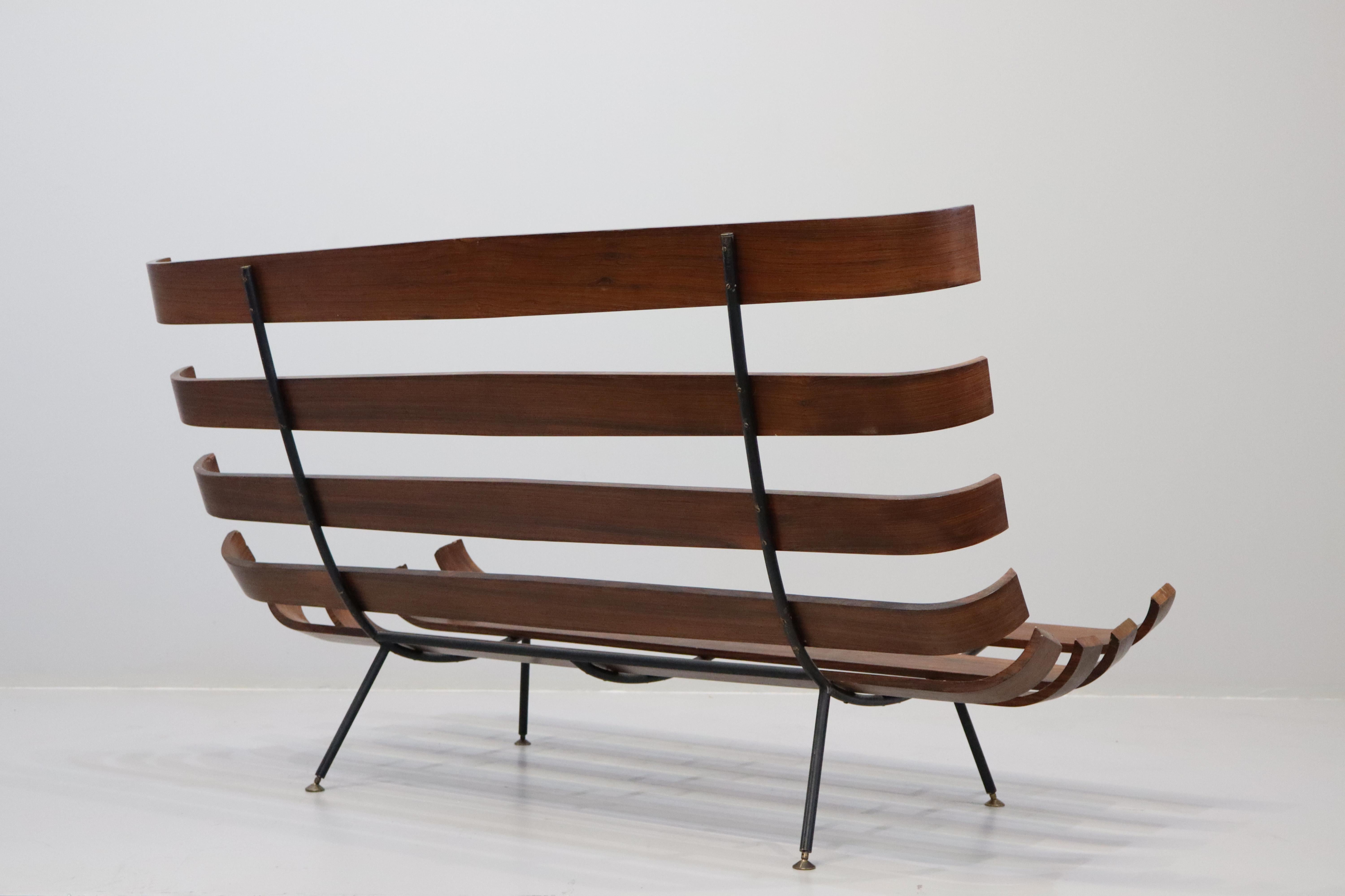 Mid-Century Modern Rare Sofa bed designer Martin Eisler and Carlo Hauner Costela  For Sale