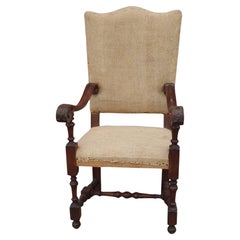Antique Rare group of four Venetian walnut high chairs, early 18th century