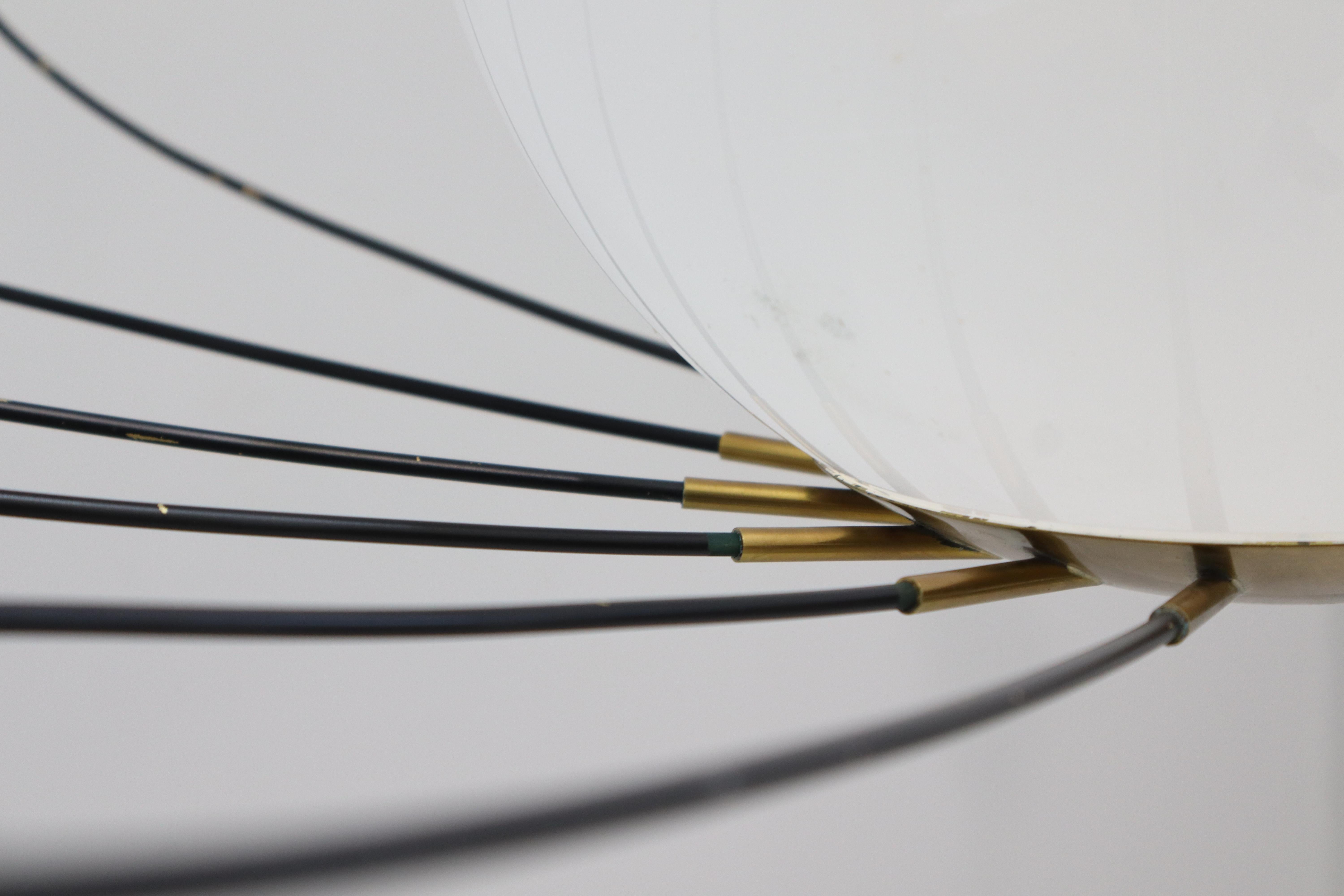 Raro Lampadario a Sospensione Disegnato da Angelo Lelii per Arredoluce anni 50 en venta 4