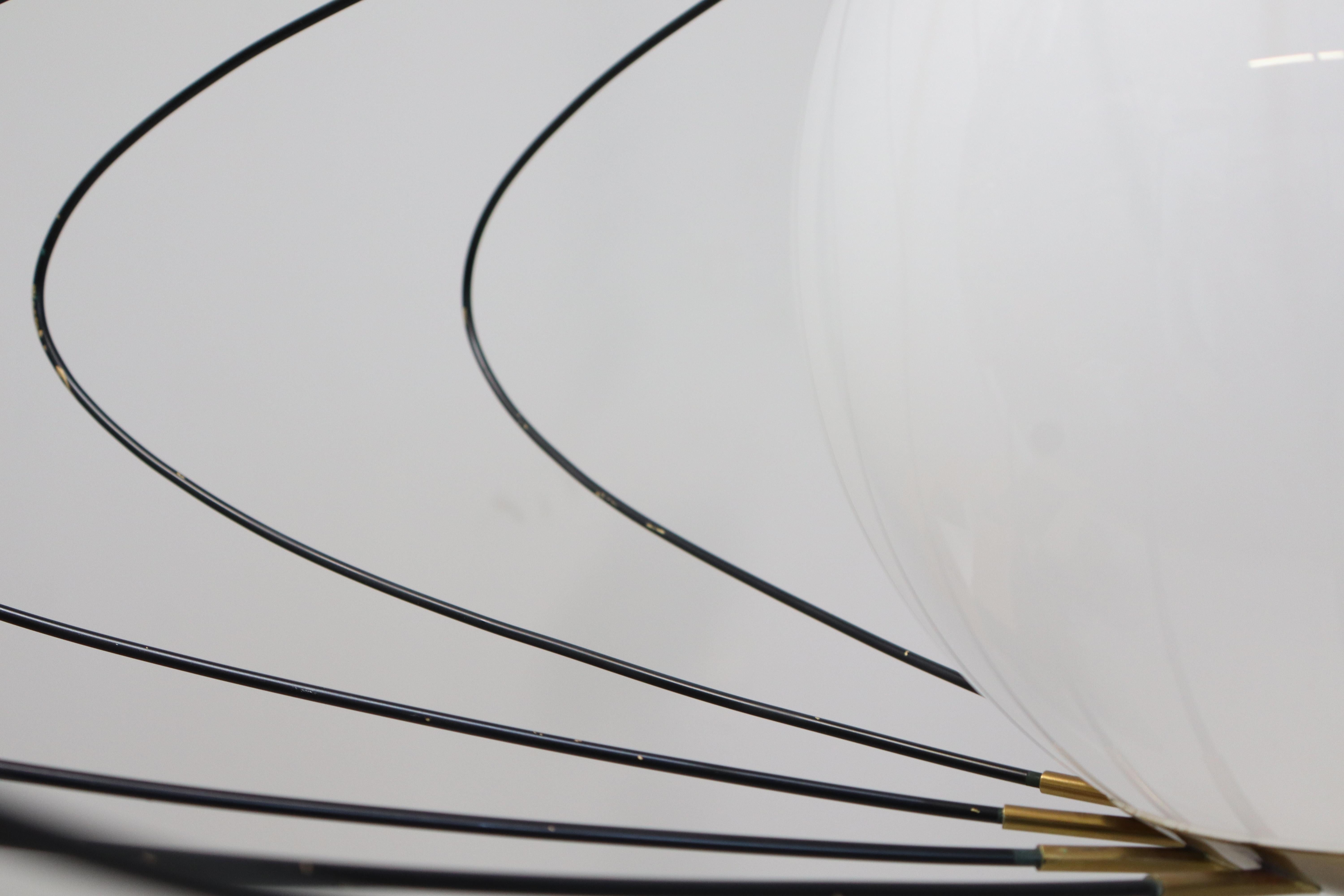 Raro Lampadario a Sospensione Disegnato da Angelo Lelii per Arredoluce anni 50 en venta 7