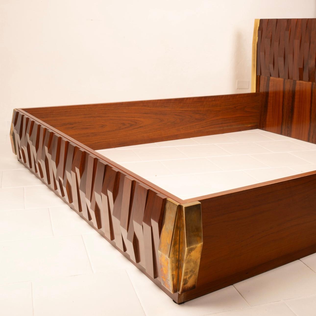 Rare Barium Bed by Luciano Frigerio for Frigerio of Desio For Sale 4