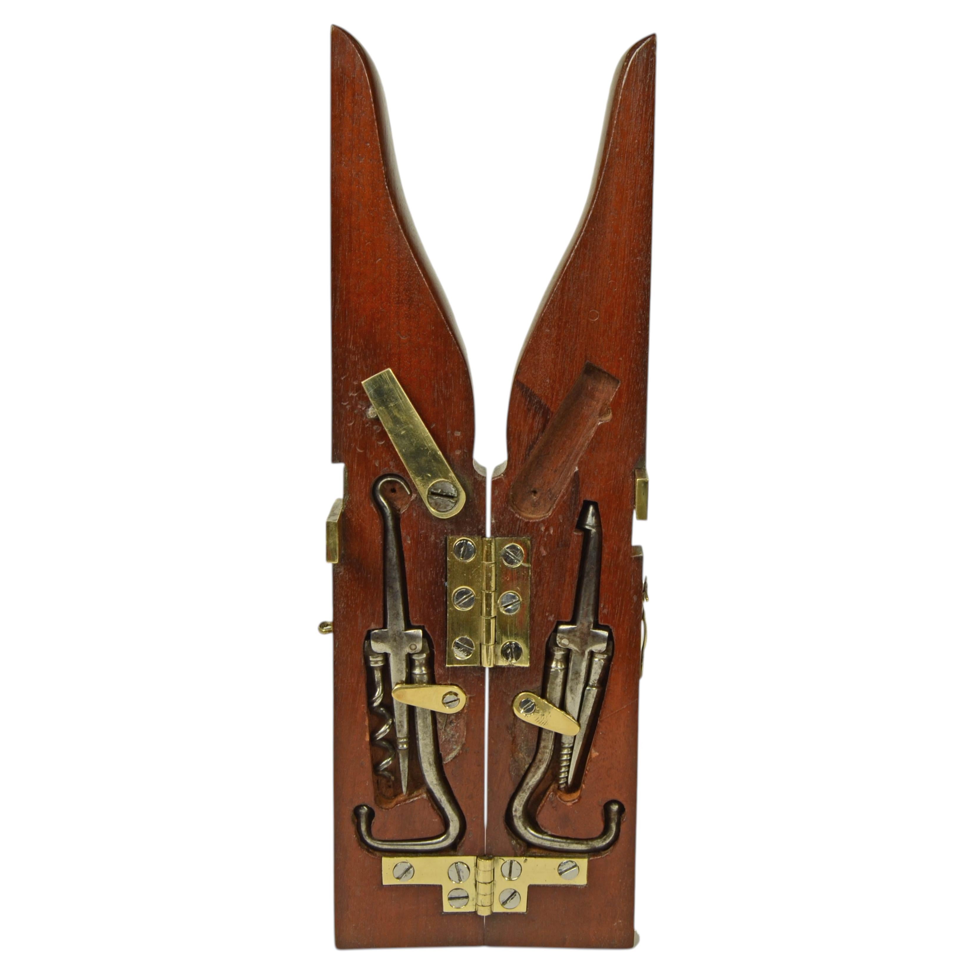 Rare antique boot-lever with multifunctional tools typical of the Victorian era