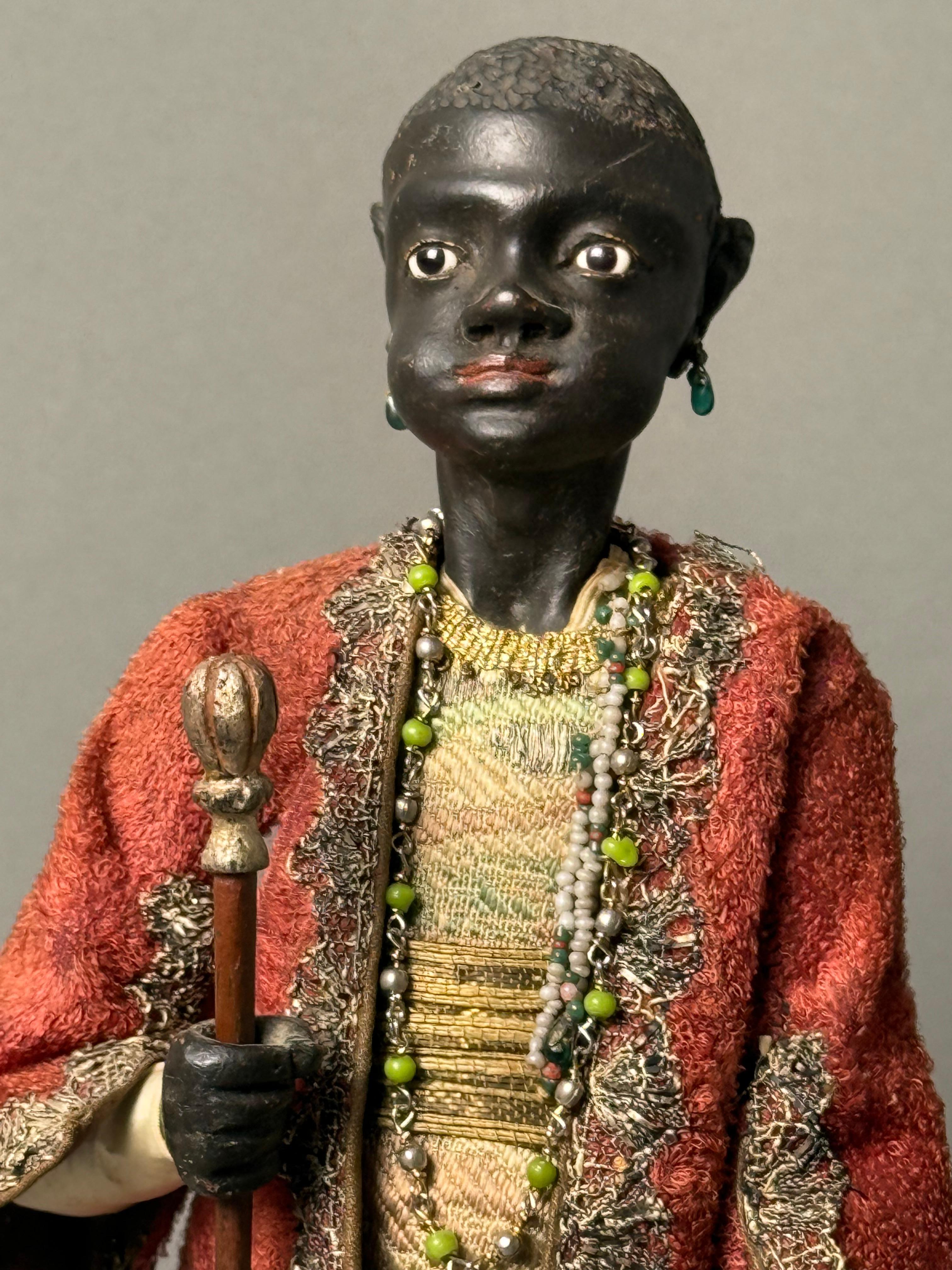 Raro manichino in legno raffigurante maggiordomo moro - XVIII secolo - Venezia im Angebot 4