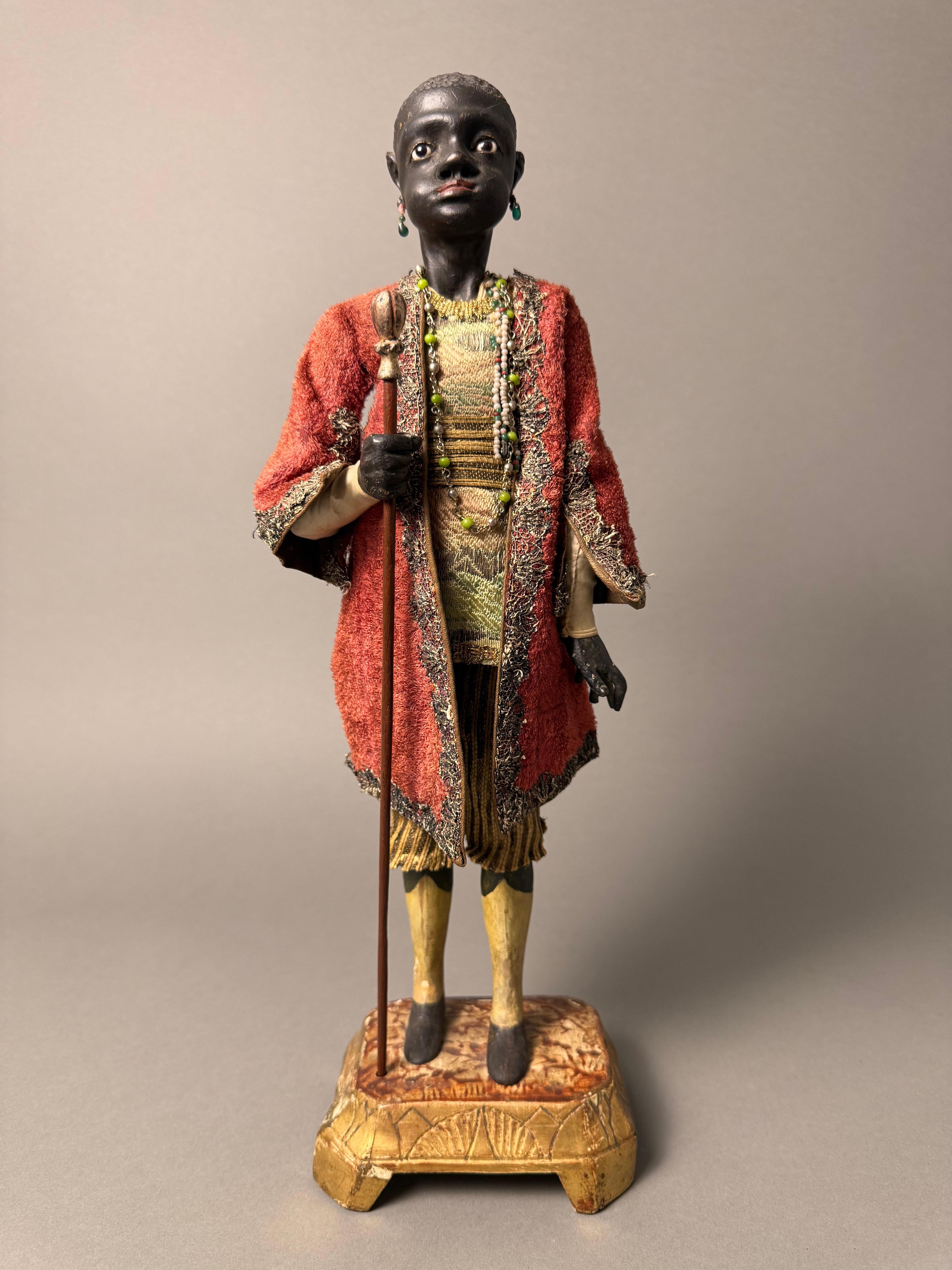 Raro manichino in legno raffigurante maggiordomo moro - XVIII secolo - Venezia im Angebot 8