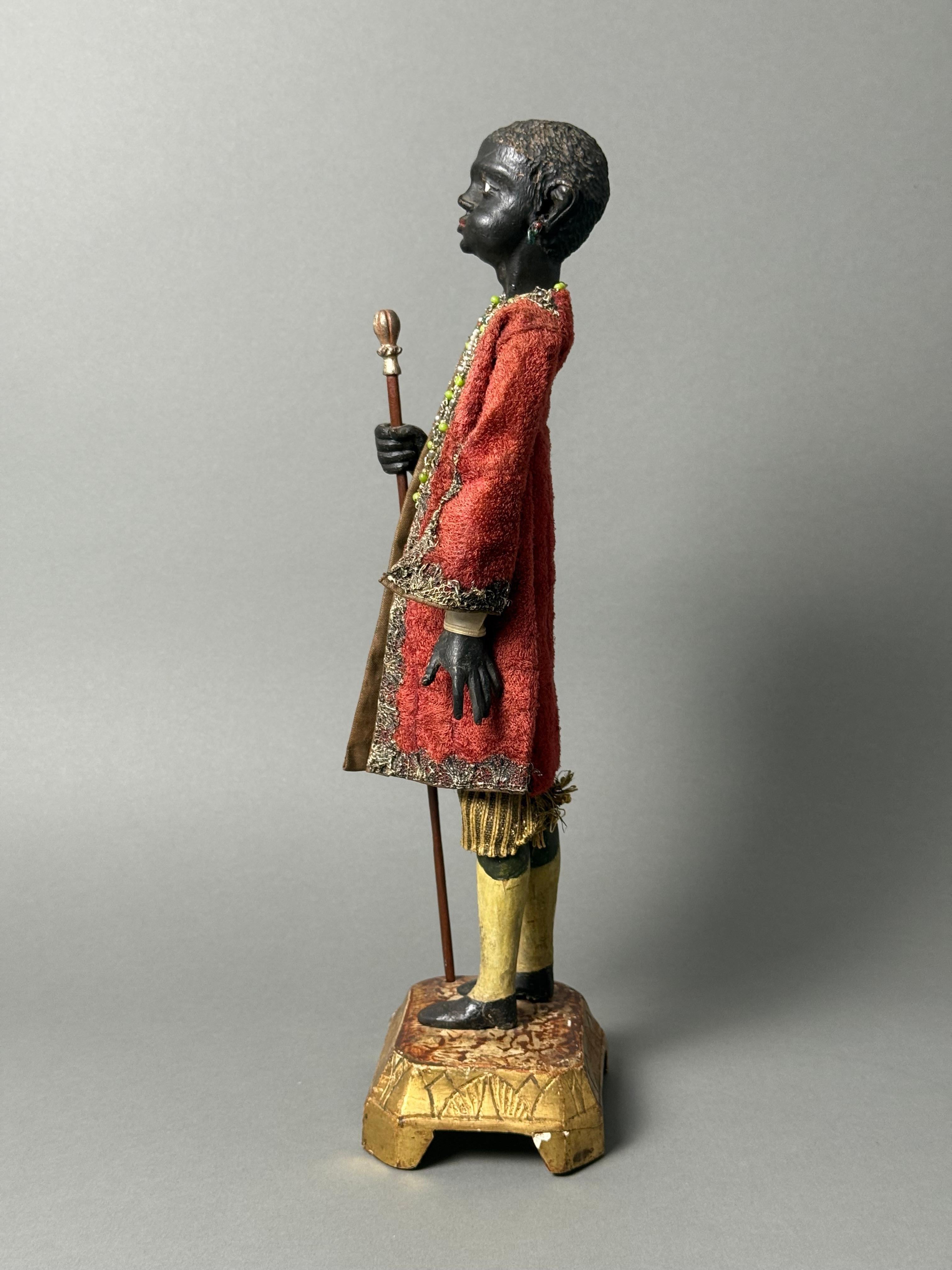 Raro manichino in legno raffigurante maggiordomo moro - XVIII secolo - Venezia im Angebot 1