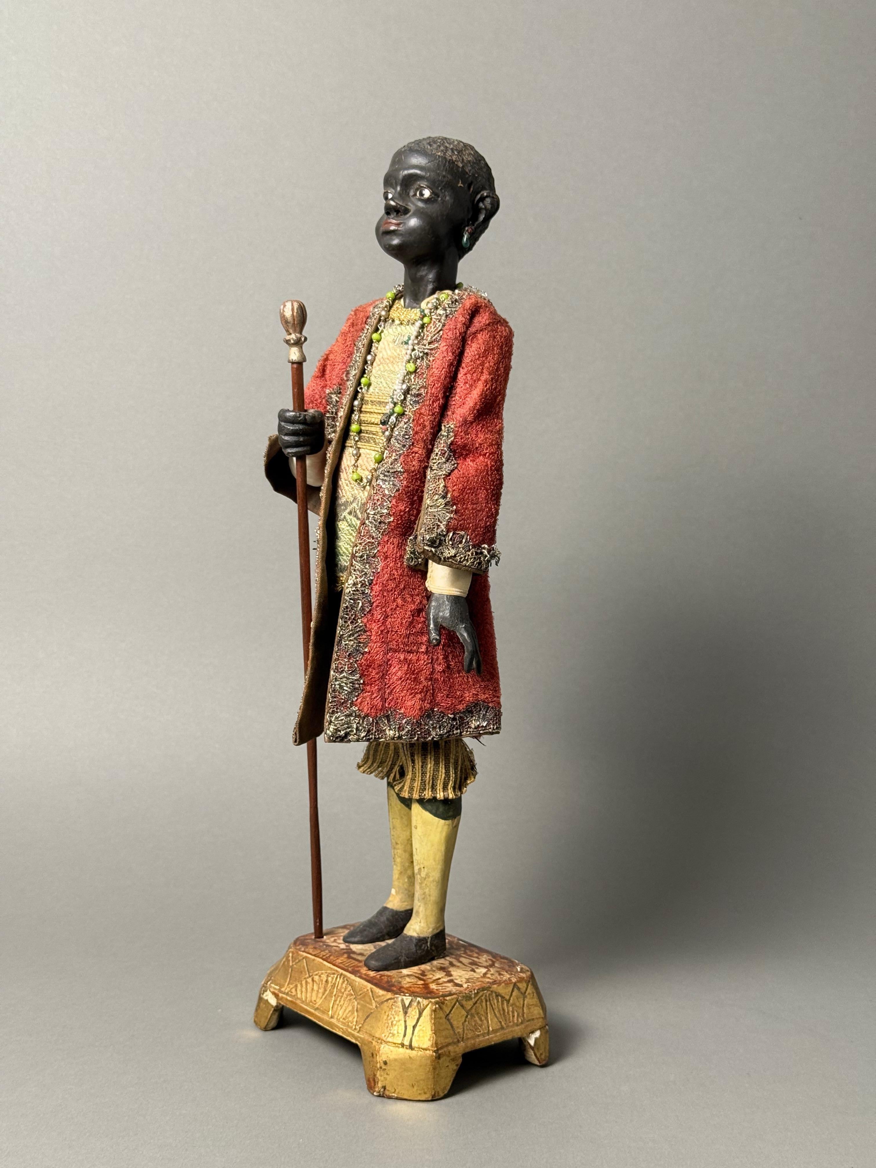 Raro manichino in legno raffigurante maggiordomo moro - XVIII secolo - Venezia im Angebot 2