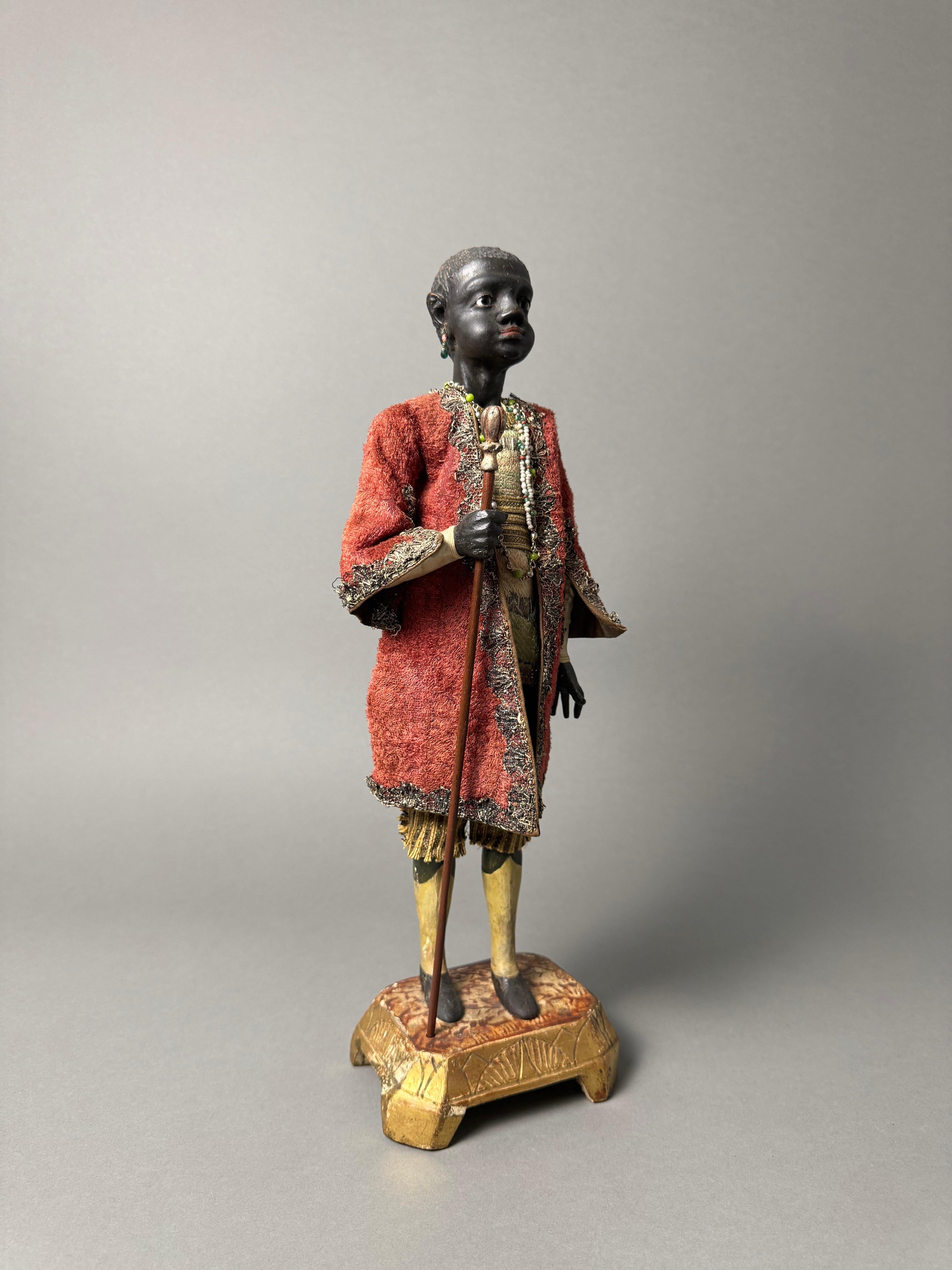 Raro manichino in legno raffigurante maggiordomo moro - XVIII secolo - Venezia im Angebot 3