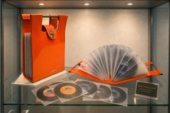 Raro Porta Vinili 45 Giri Anni '70 – Arancione Pop / Space Age