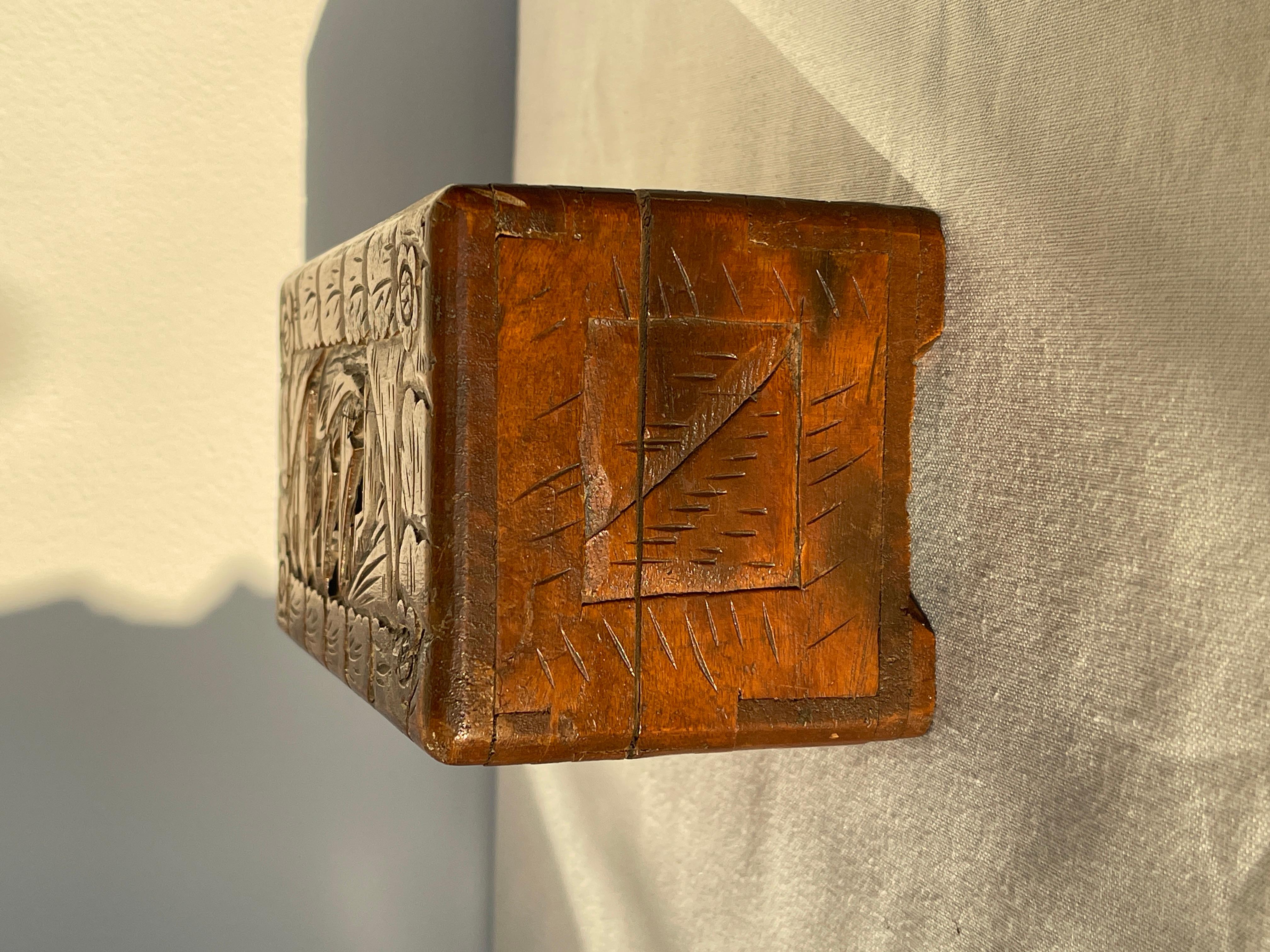 Central Asian Rare Asian camphorwood jewelry box from the 1950s For Sale