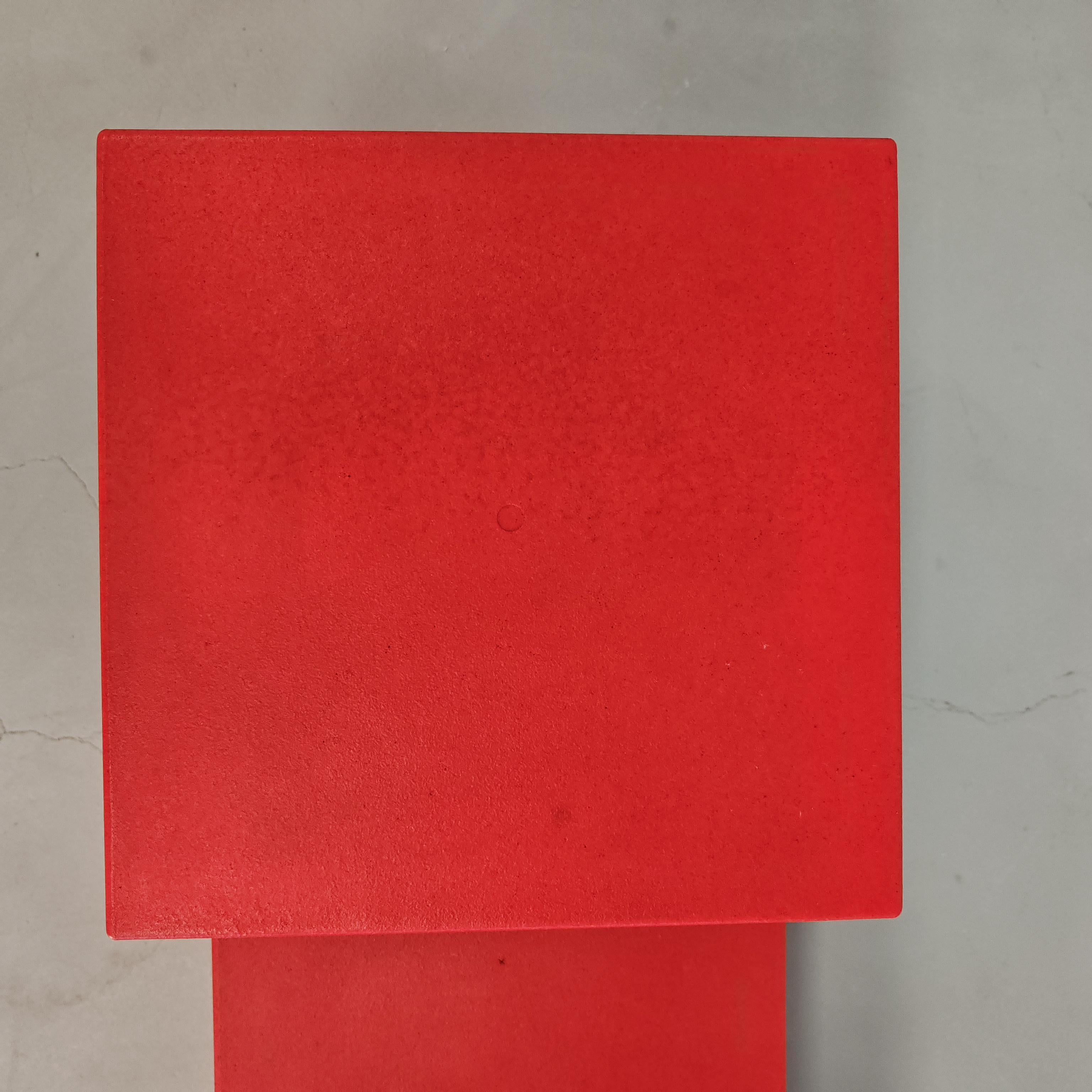 Autre Rare pouf rouge modèle 'Scacchi' Mario Bellini pour B&B Italia 1970's en vente