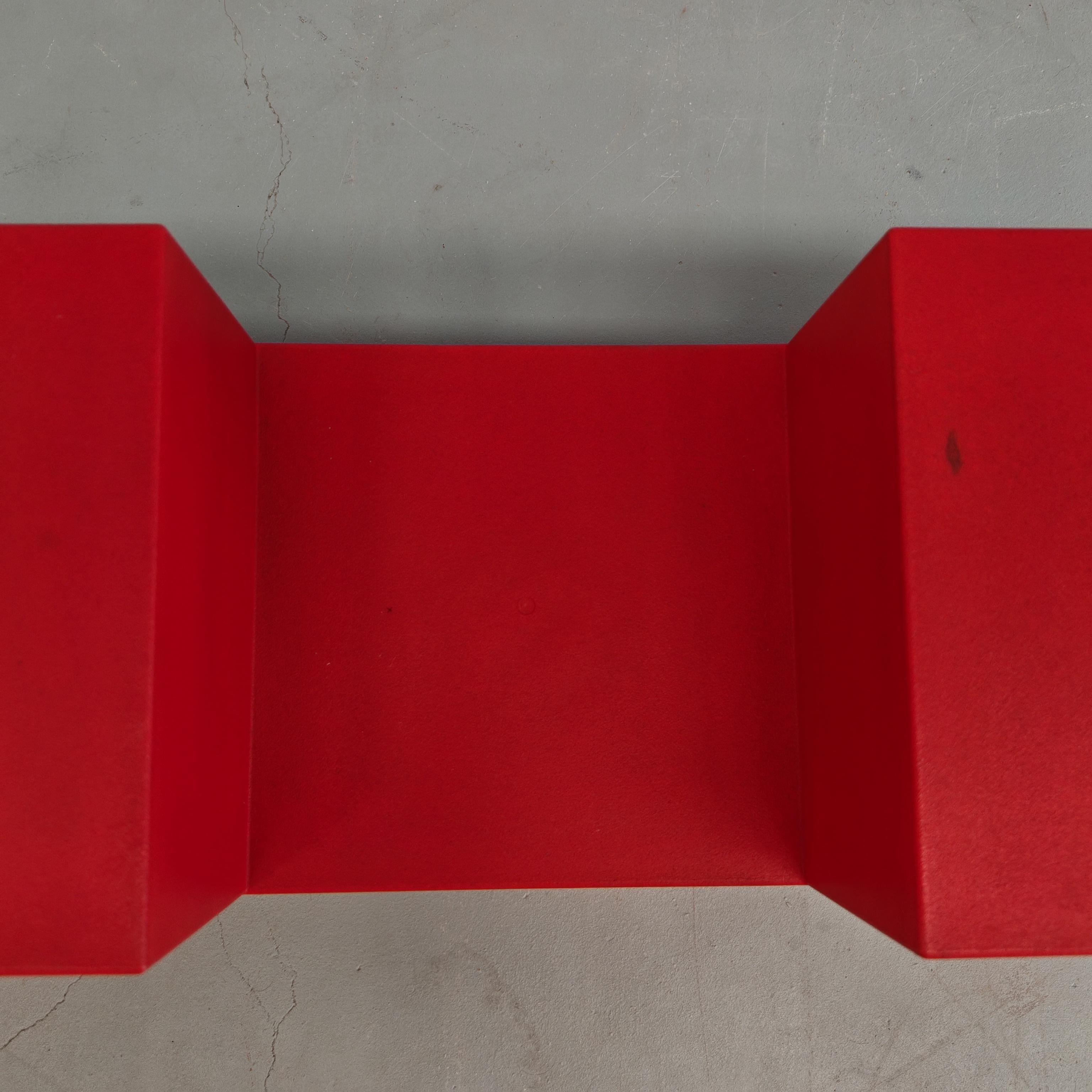 Rare pouf rouge modèle 'Scacchi' Mario Bellini pour B&B Italia 1970's Bon état - En vente à Milano, MI