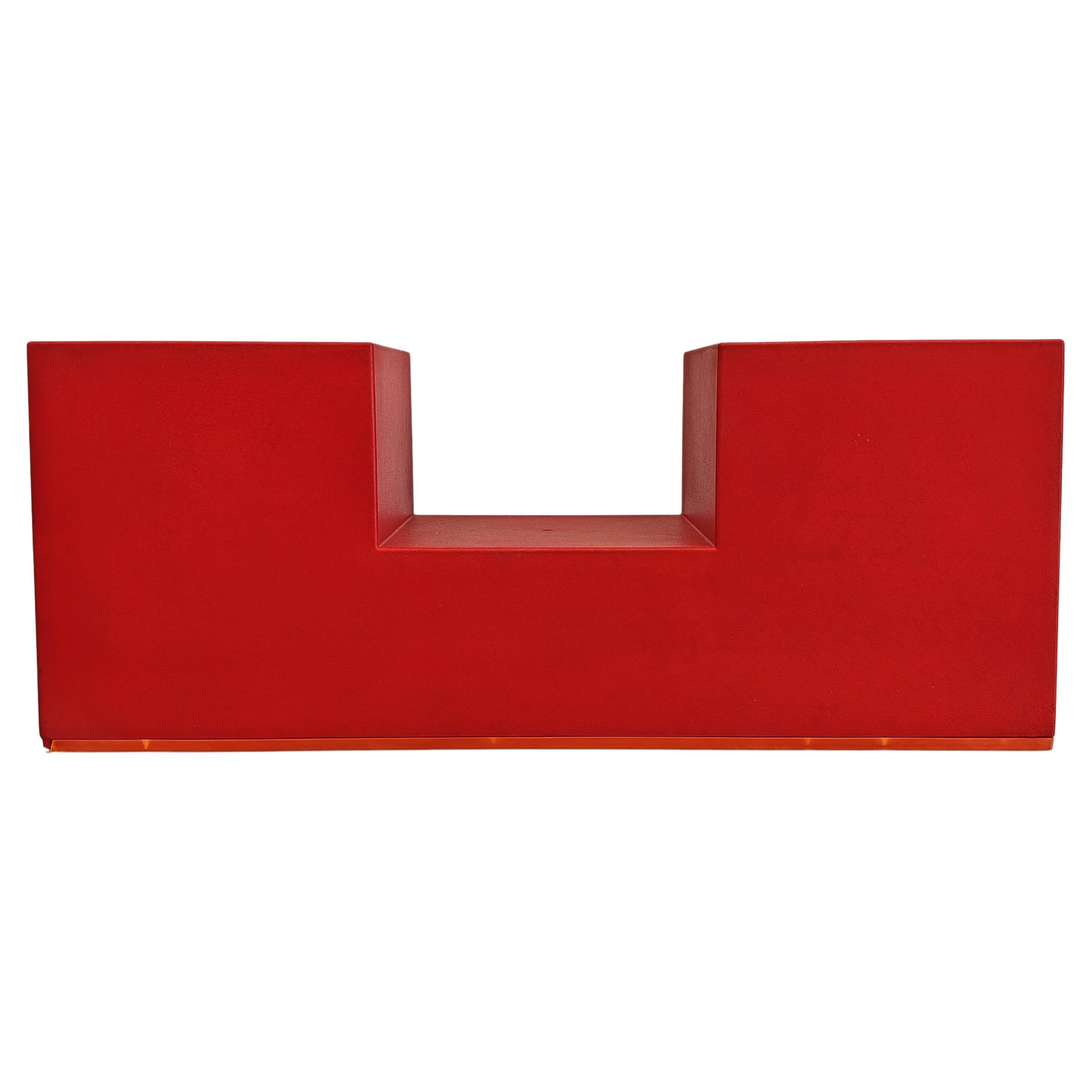 Raro Pouf rosso modello "Scacchi" Mario Bellini per B&B Italia 1970's