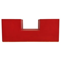 Raro Pouf rosso modello "Scacchi" Mario Bellini per B&B Italia 1970's