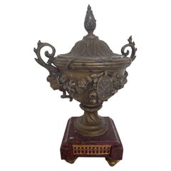 Rare antique bronze and French marble vase 19th century