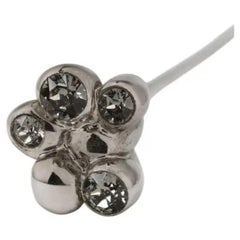 Raru – Polished Nickel Cocktail Pick with Swarovski Crystals
