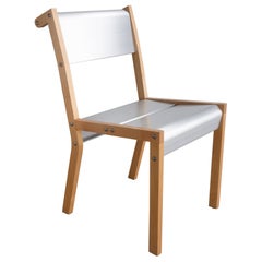 Rasamny Chair in Anodized Extruded Aluminum and Wood by Ali Tayar