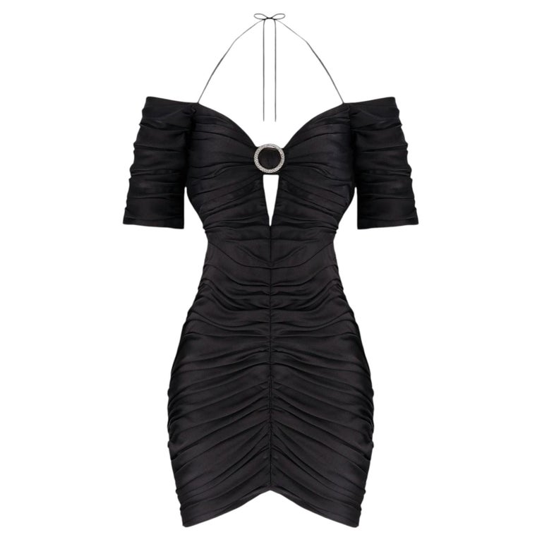 rasario off the shoulder dress Embellished off-shoulder minidress in white - Rasario