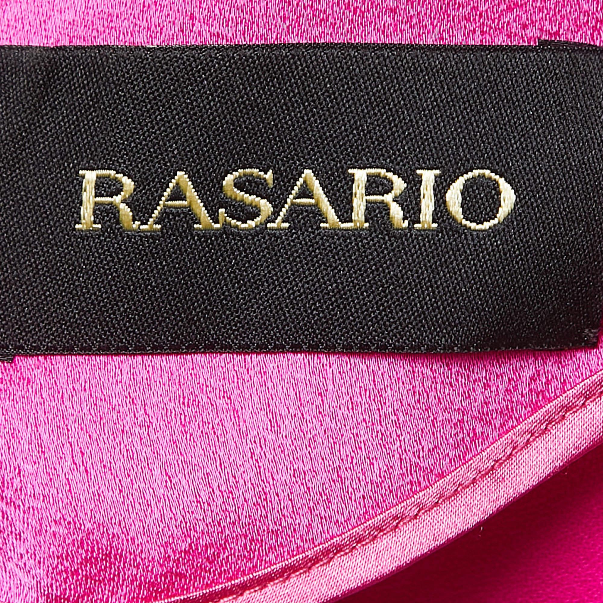 Rosa Rasario Pink Crepe Cowl Neck Strappy Maxi Dress S