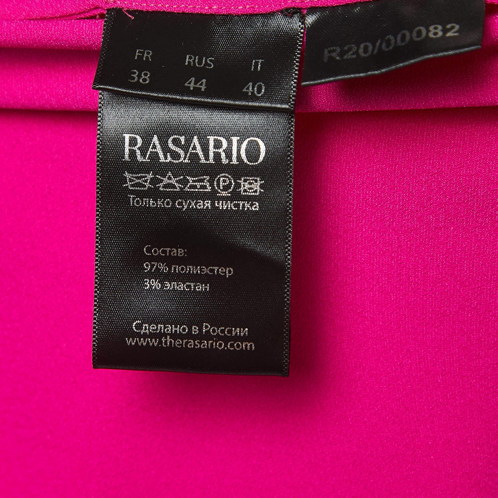 Rasario Pink Crepe Cowl Neck Strappy Maxi Dress S In condizioni buone a Dubai, Al Qouz 2