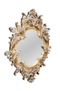 Raschella Collection Italian Regency Baroque Rococo Gold Gilt Wall Vanity Mirror