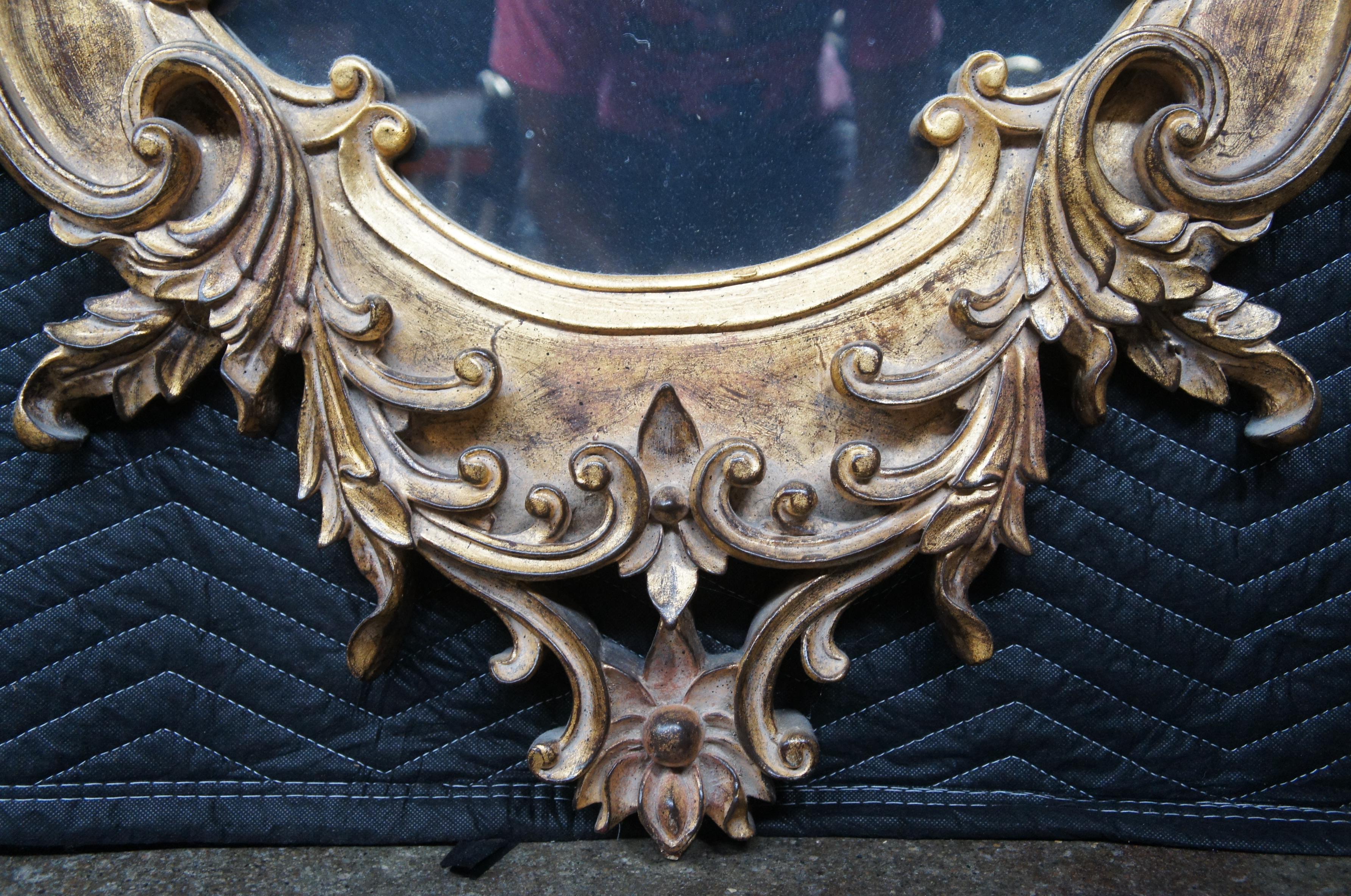 Raschella Collection Italienisch Regency Barock Rokoko Gold vergoldet Wand Vanity Spiegel im Angebot 1