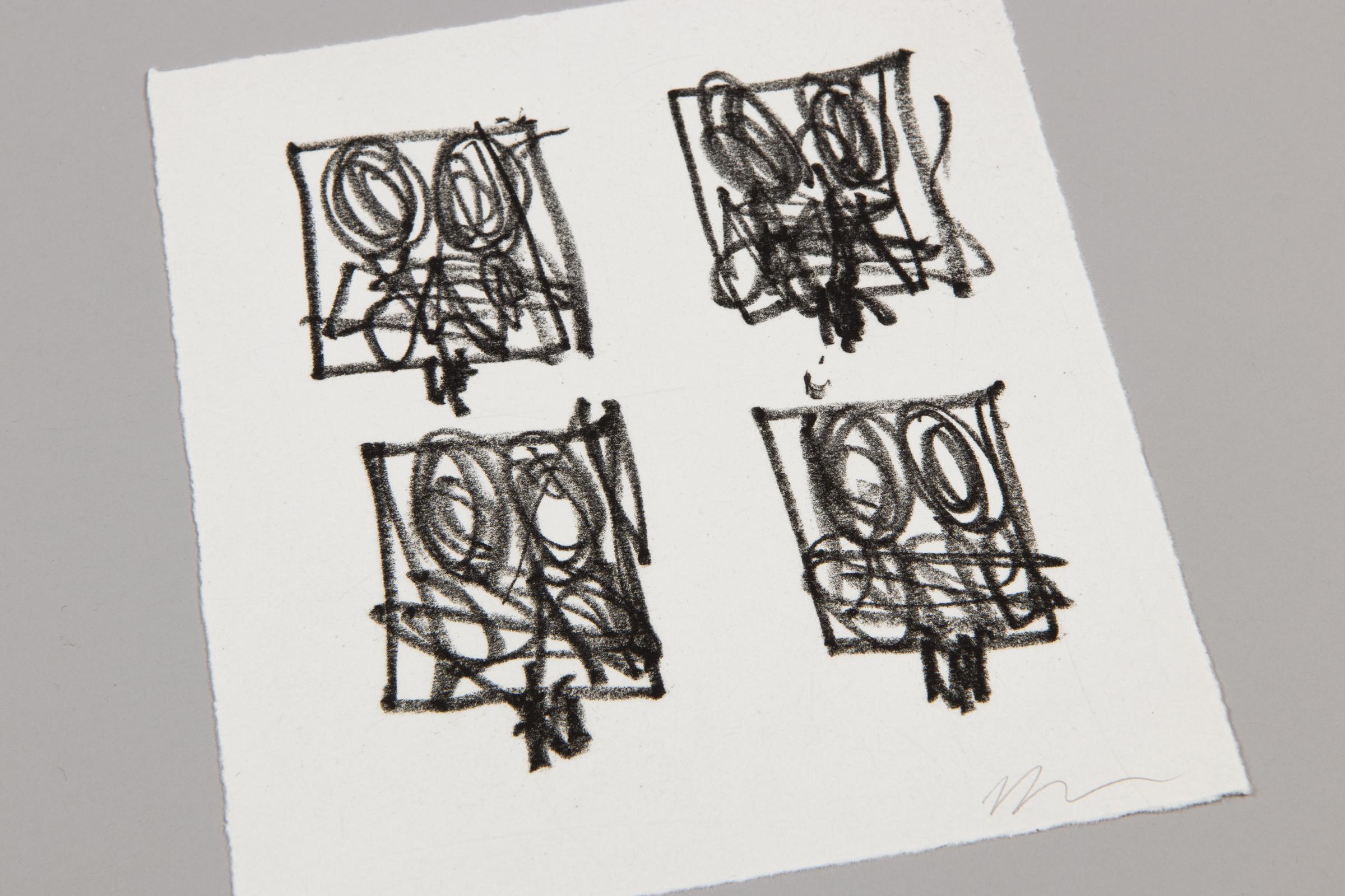 Rashid Johnson, Untitled Anxious Print – Original-Radierung, signierter Druck im Angebot 1