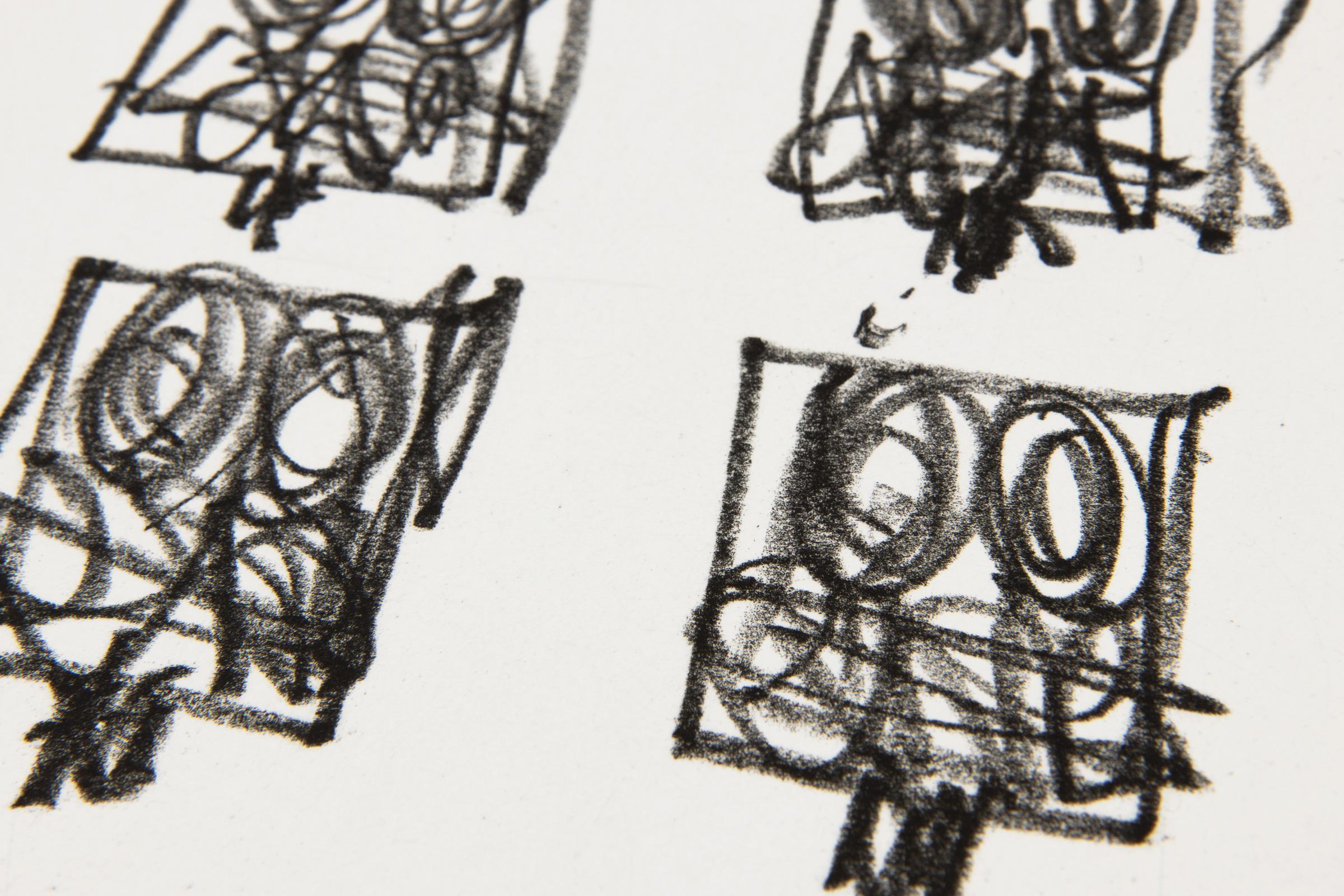 Rashid Johnson, Impresión ansiosa sin título - Grabado original, Impresión firmada en venta 4