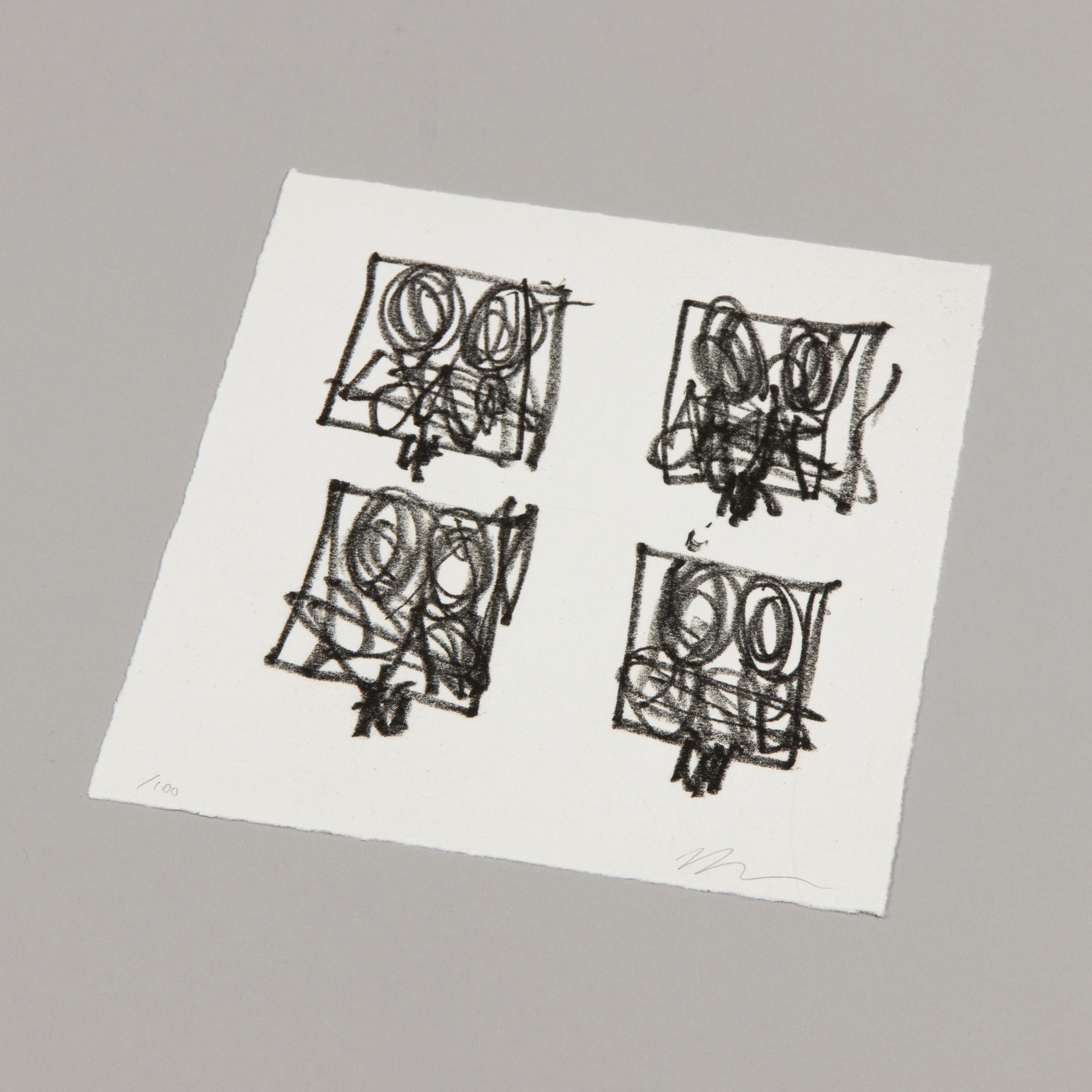 Impression imprimée intitulée « Anxious Print », gravure originale, signée Rashid Johnson 5