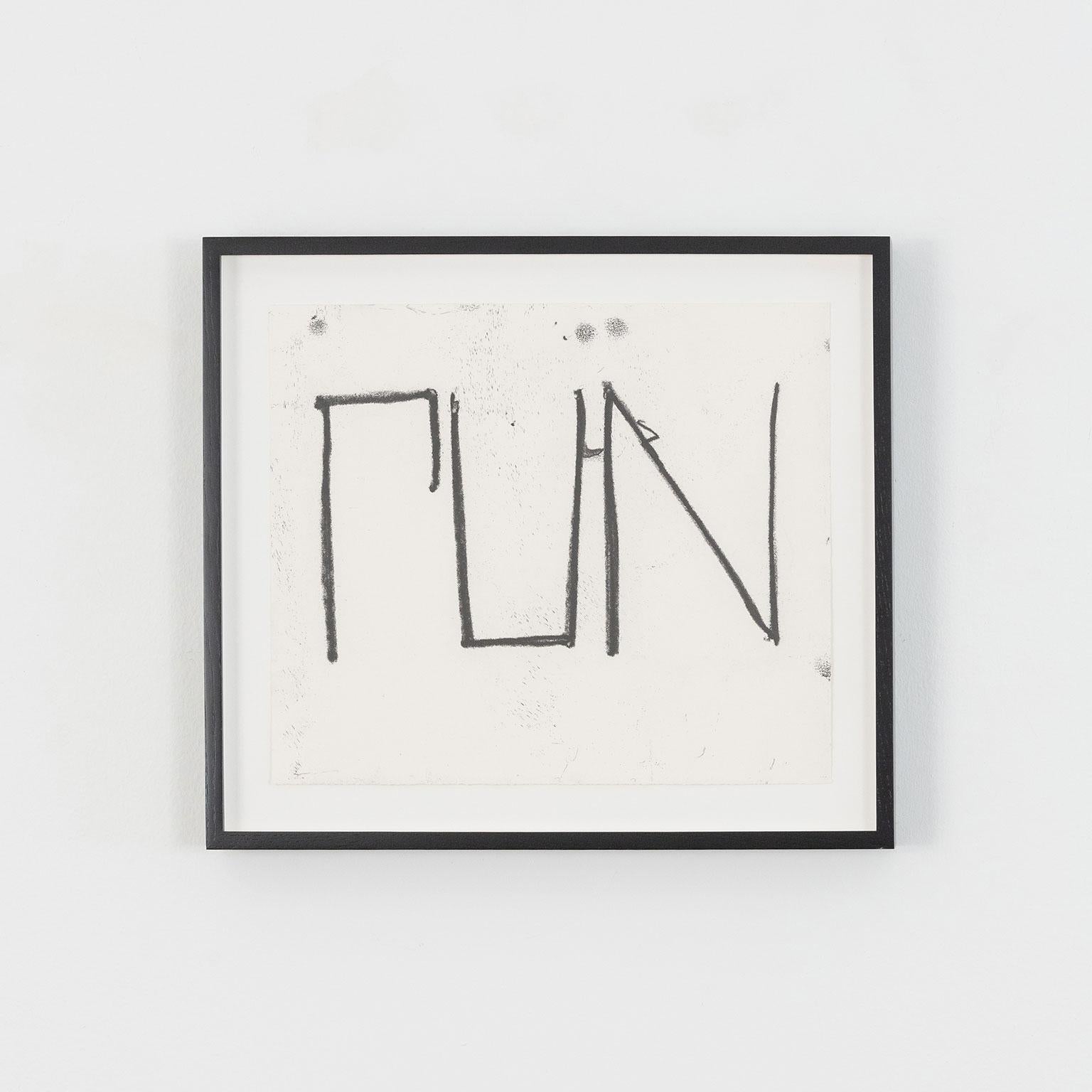 "Run, " Softground etching,  USA, 2018, Signed and dated by the artist - Print by Rashid Johnson