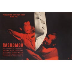 Vintage Rashomon 1951 Polish A1 Film Poster
