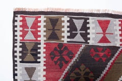 Antique Rashwan Kayseri Kilim Rug Wool Old Eastern Anatolian Turkish Carpet