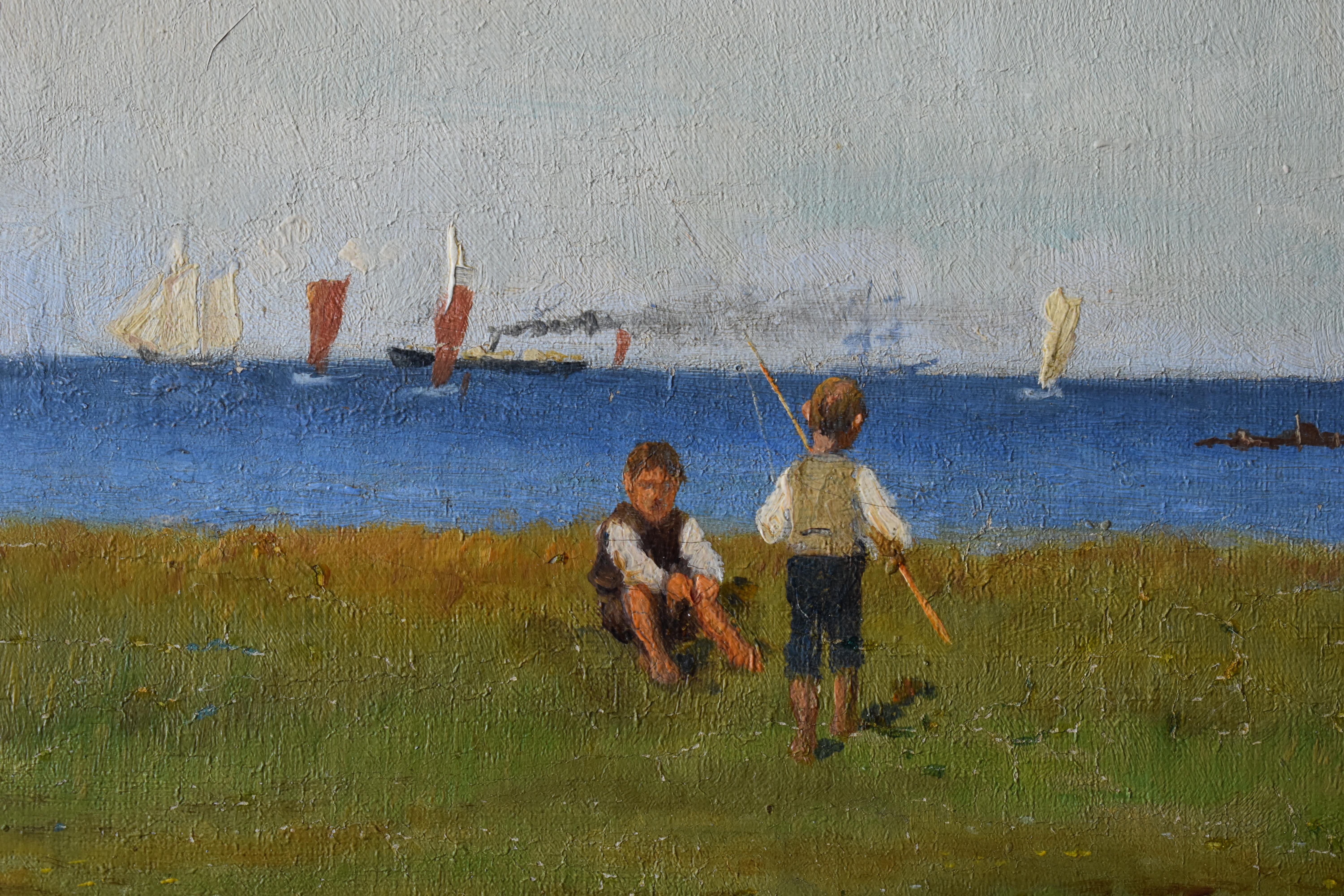 Pintura al óleo de la escuela danesa Skagen Colony - Painting Impresionista de Rasmus Carl Rasmussen 