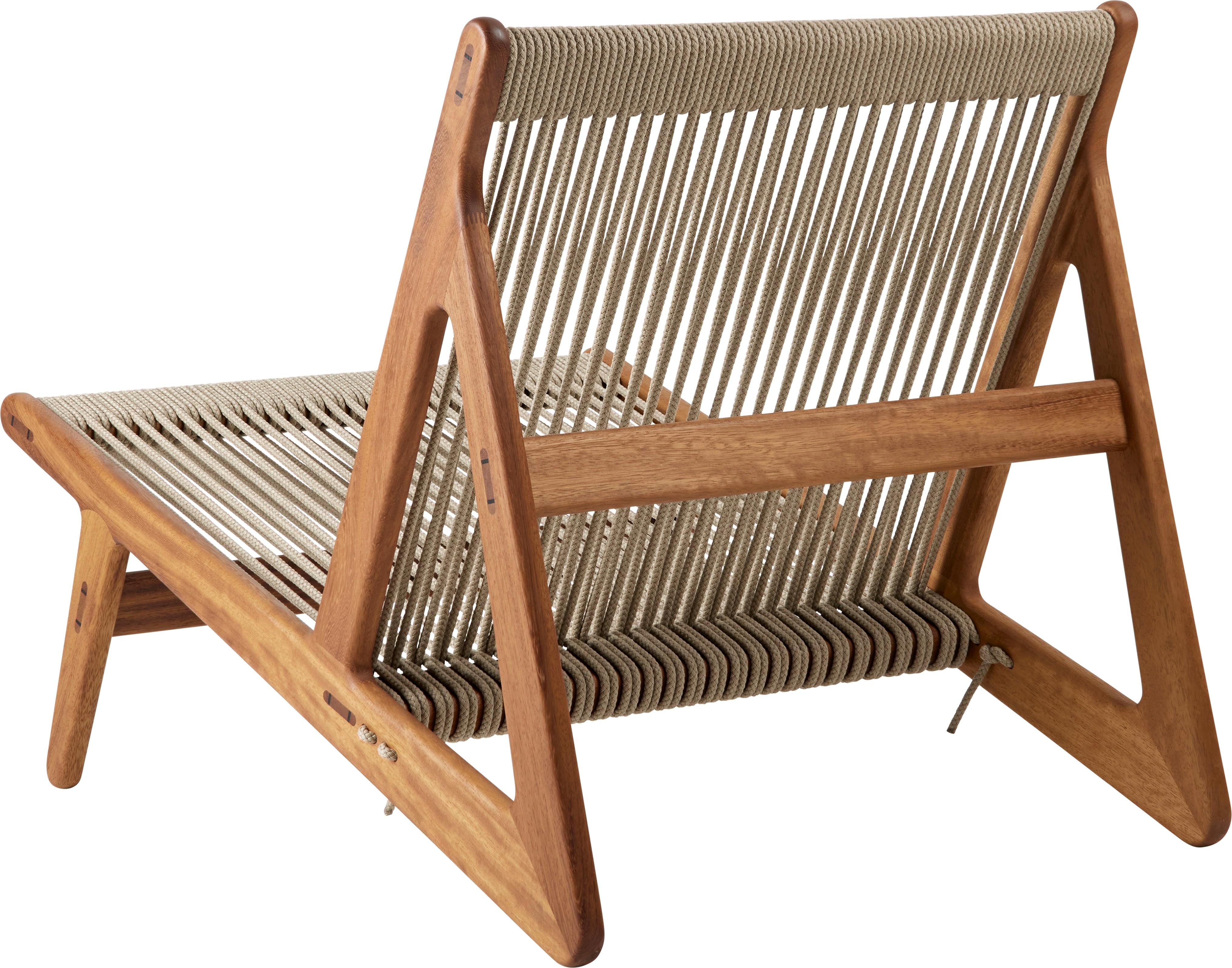 Rasmussen 'MR01' Indoor/Outdoor Initial Chair in Iroko Wood for Gubi For Sale 4