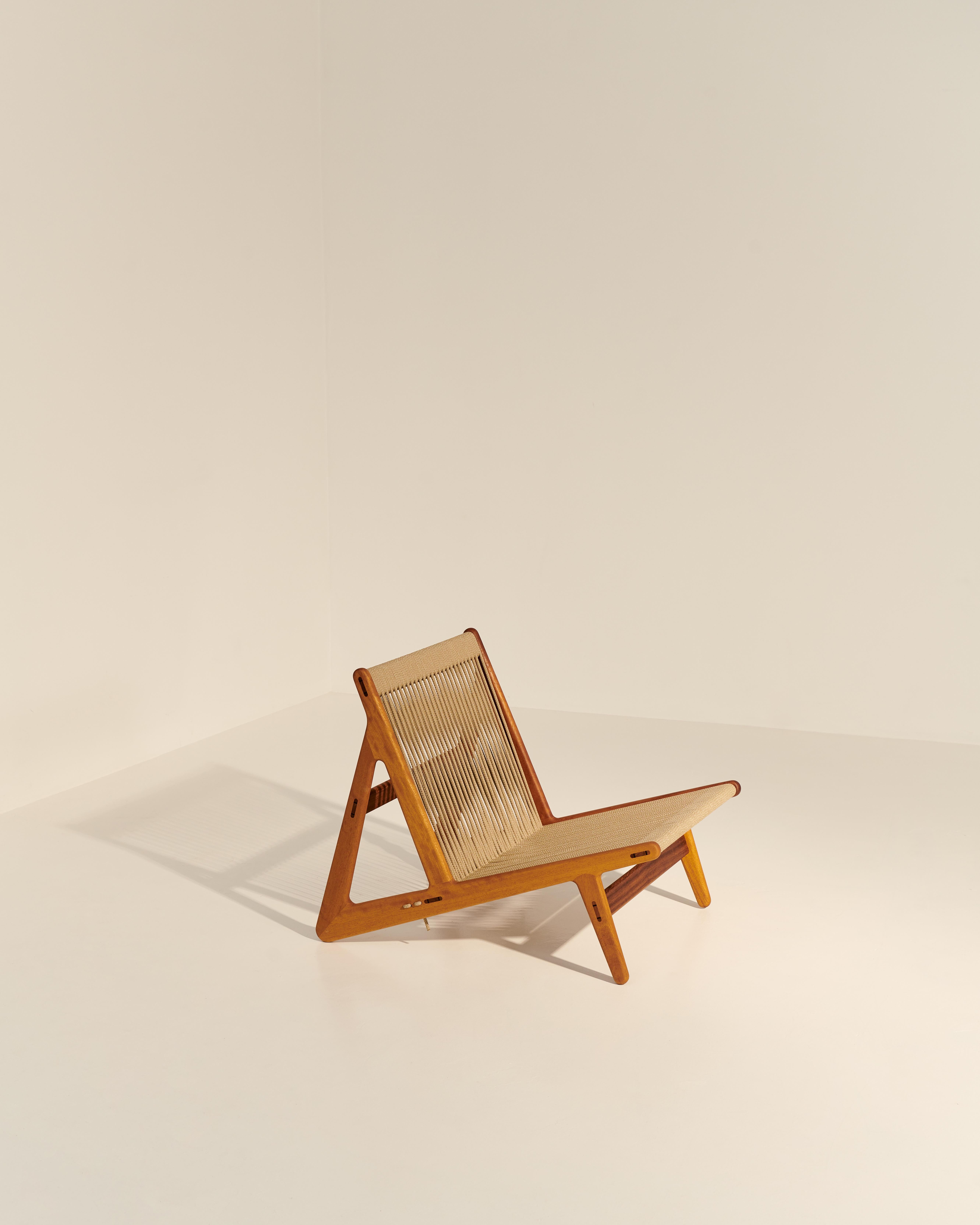 Contemporary Rasmussen 'MR01' Indoor/Outdoor Initial Chair in Iroko Wood for Gubi For Sale