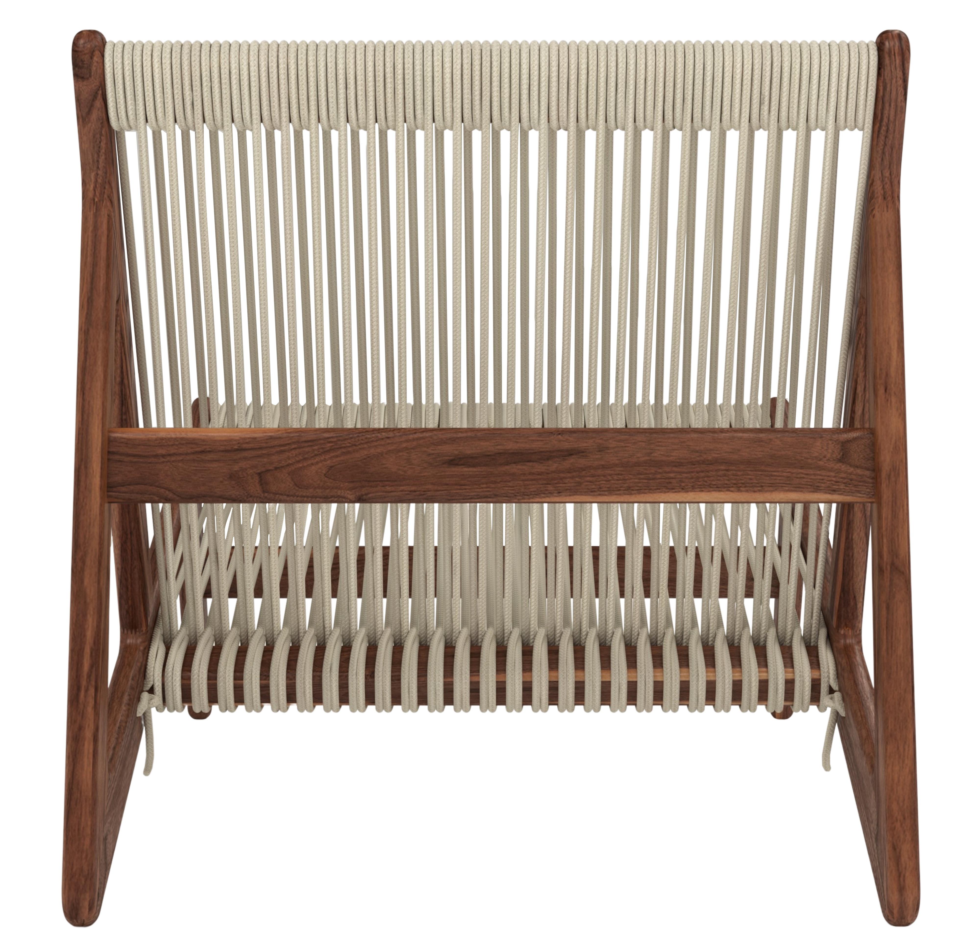 Rasmussen 'MR01' Initial Chair in Nussbaum für Gubi (Moderne der Mitte des Jahrhunderts) im Angebot