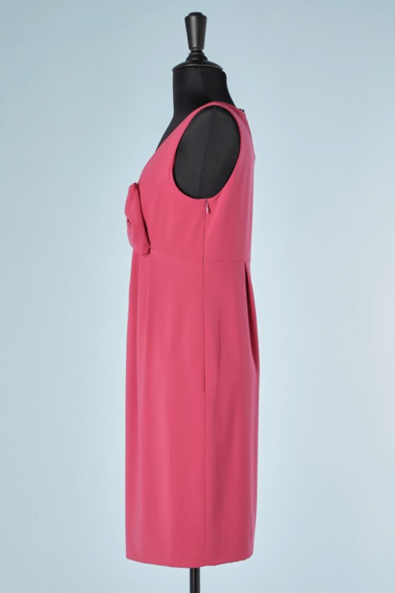 Pink Raspberry cocktail dress with bow Moschino Cheap & Chic  For Sale