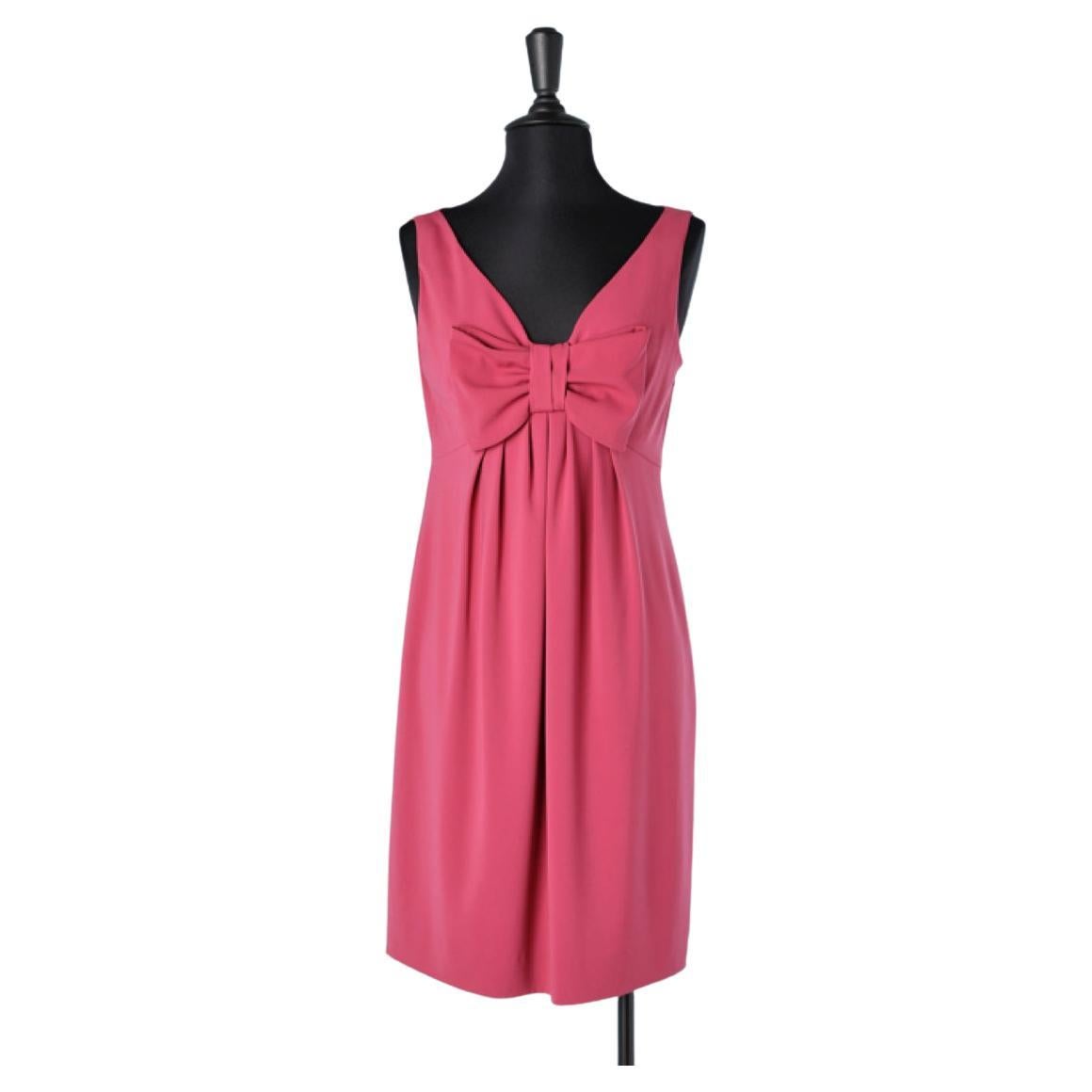 Raspberry cocktail dress with bow Moschino Cheap & Chic  For Sale