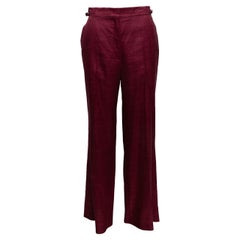 Raspberry Gabriela Hearst Hose aus Schurwolle und Seidenmischung Größe IT 44