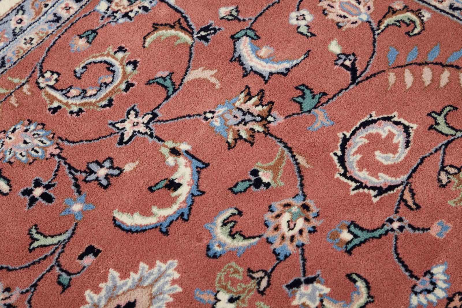 Raspberry Indo Persian Kashan Design Rug For Sale 8