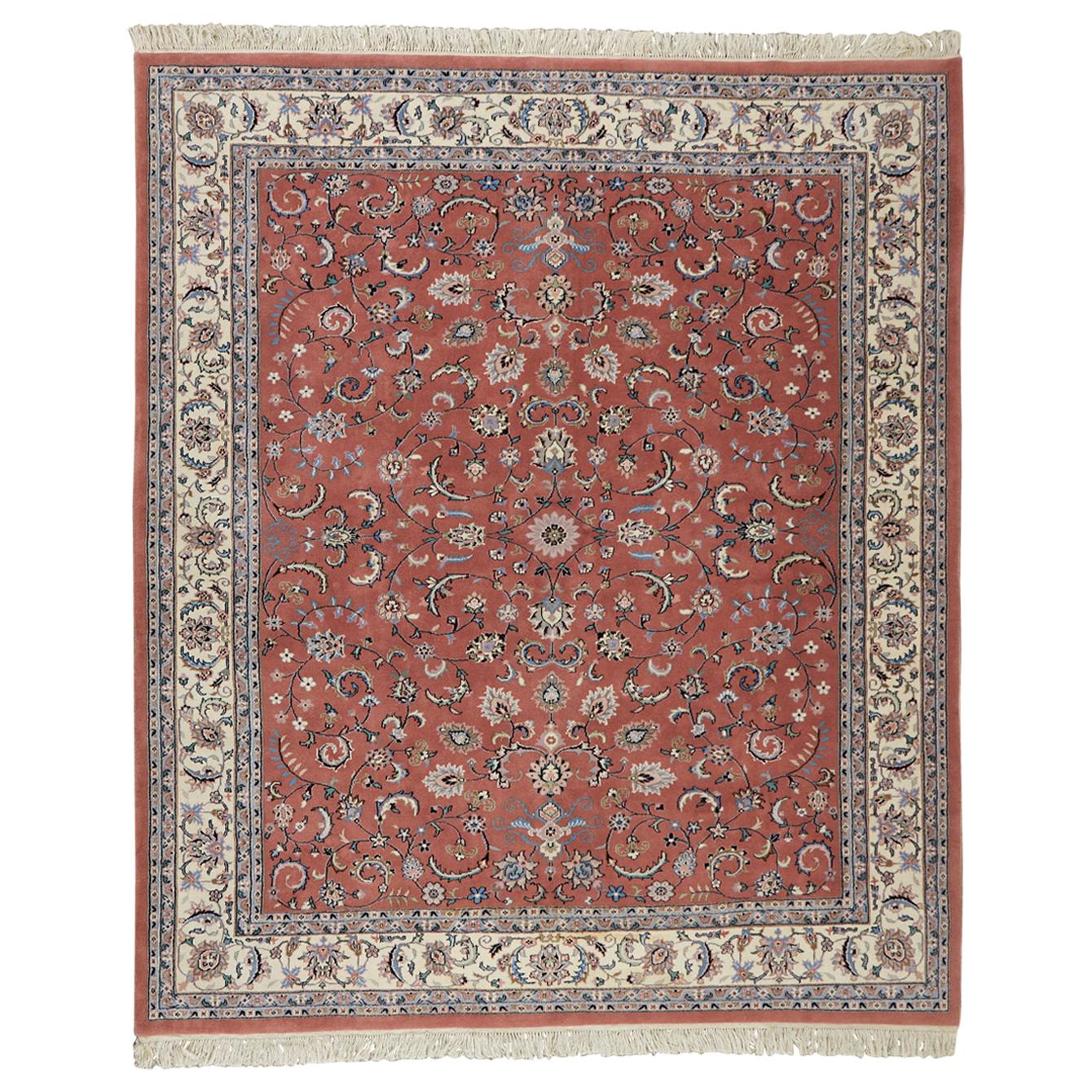 Alfombra de diseño Kashan Indo Persa Frambuesa