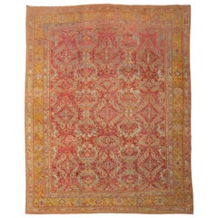 Raspberry Oversize Antique Turkish Oushak