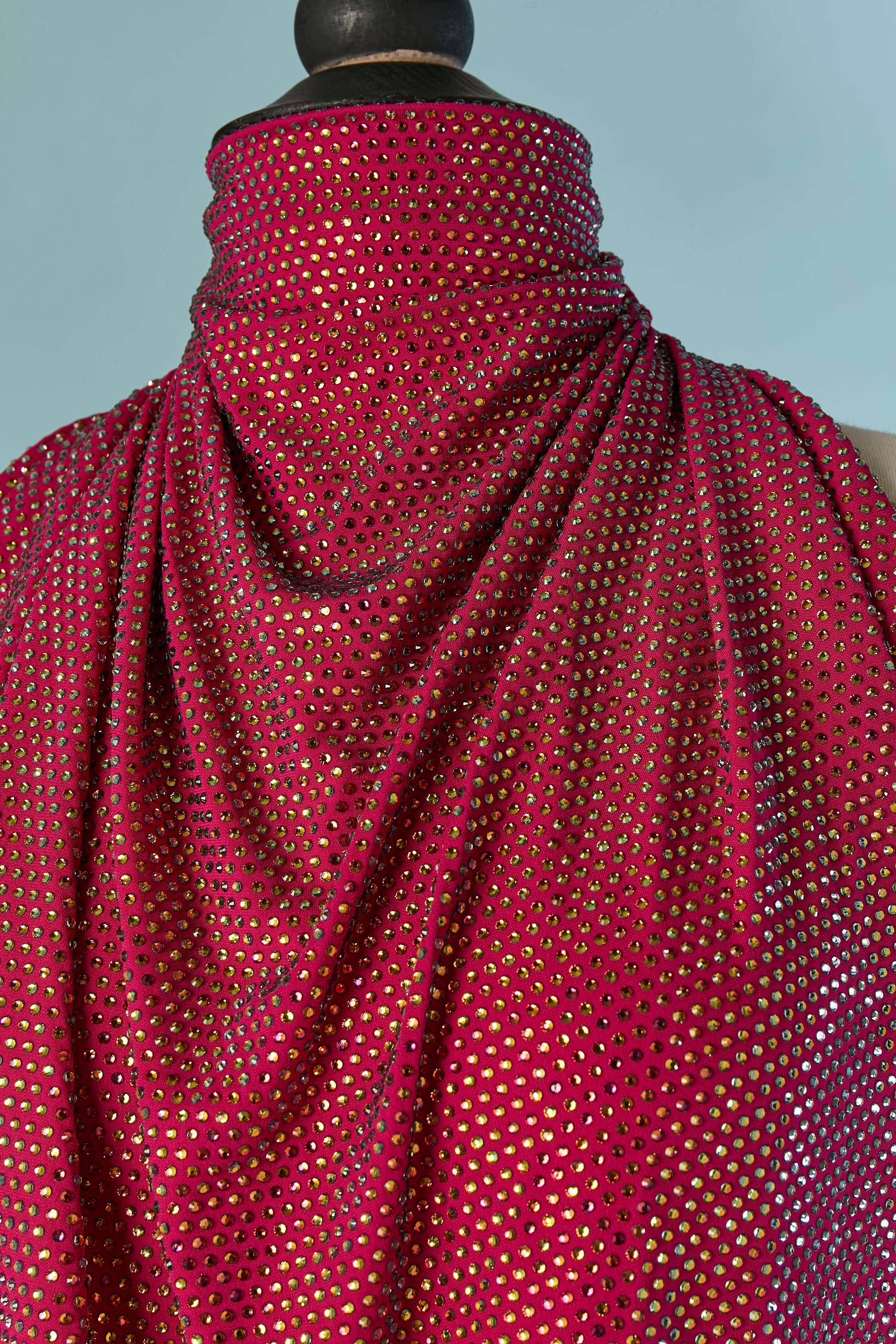 Raspberry pink crystalized evening dress ALEXANDRE VAUTHIER For Sale at ...