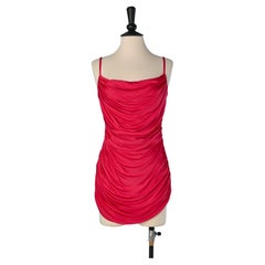Raspberry pink draped mini dress ALEXANDRE VAUTHIER