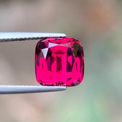 Garnet rodolita natural de color rosa frambuesa, 6,90 quilates, corte cojín, piedra suelta