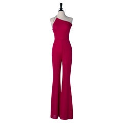 Raspberry pink rayon jersey jumpsuit with rhinestone strap ALEXANDRE VAUTHIER Raspberry pink rayon jersey jumpsuit with rhinestone strap ALEXANDRE VAUTHIER