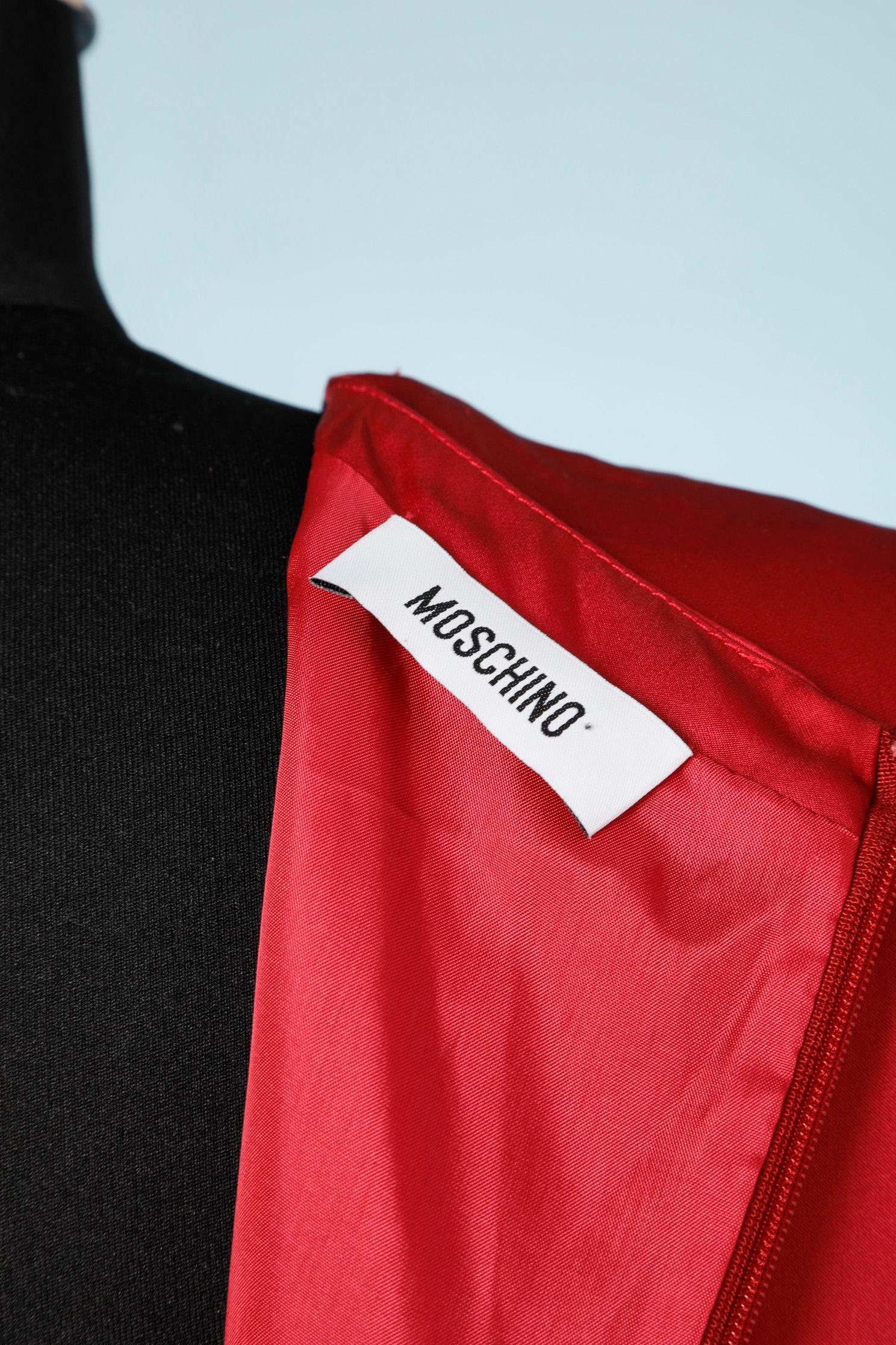 De las mujeres Top sin mangas de seda rojo frambuesa con lazo MOSCHINO Cheap & Chic en venta