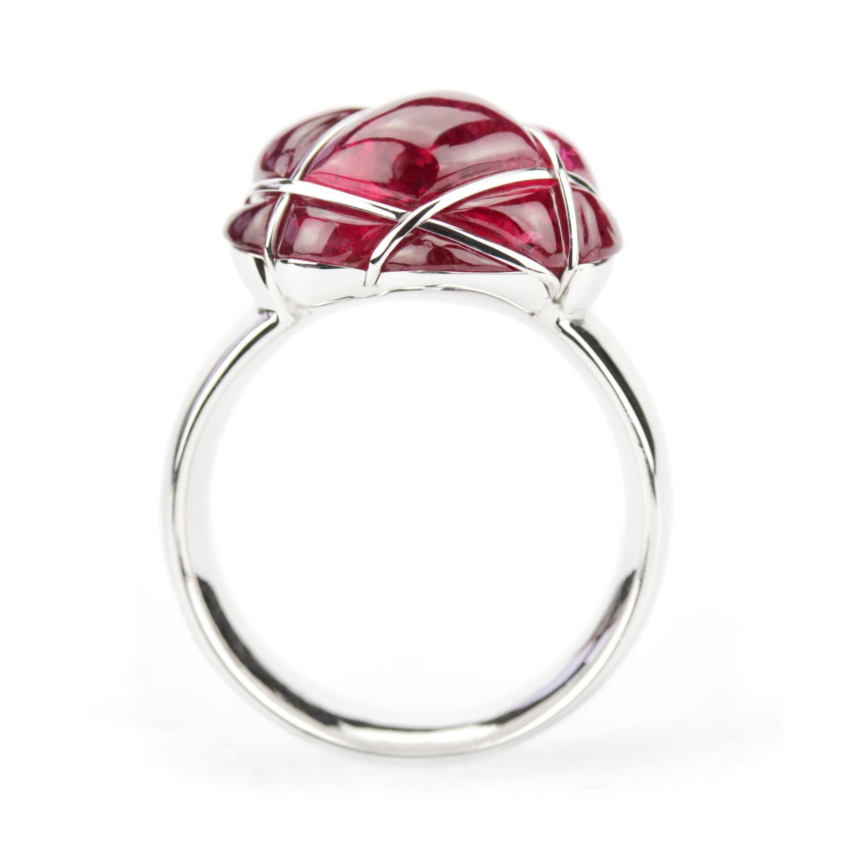 Women's Raspberry Rubellite Ring 'Bound' For Sale