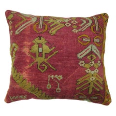 Raspberry Turkish Rug Pillow