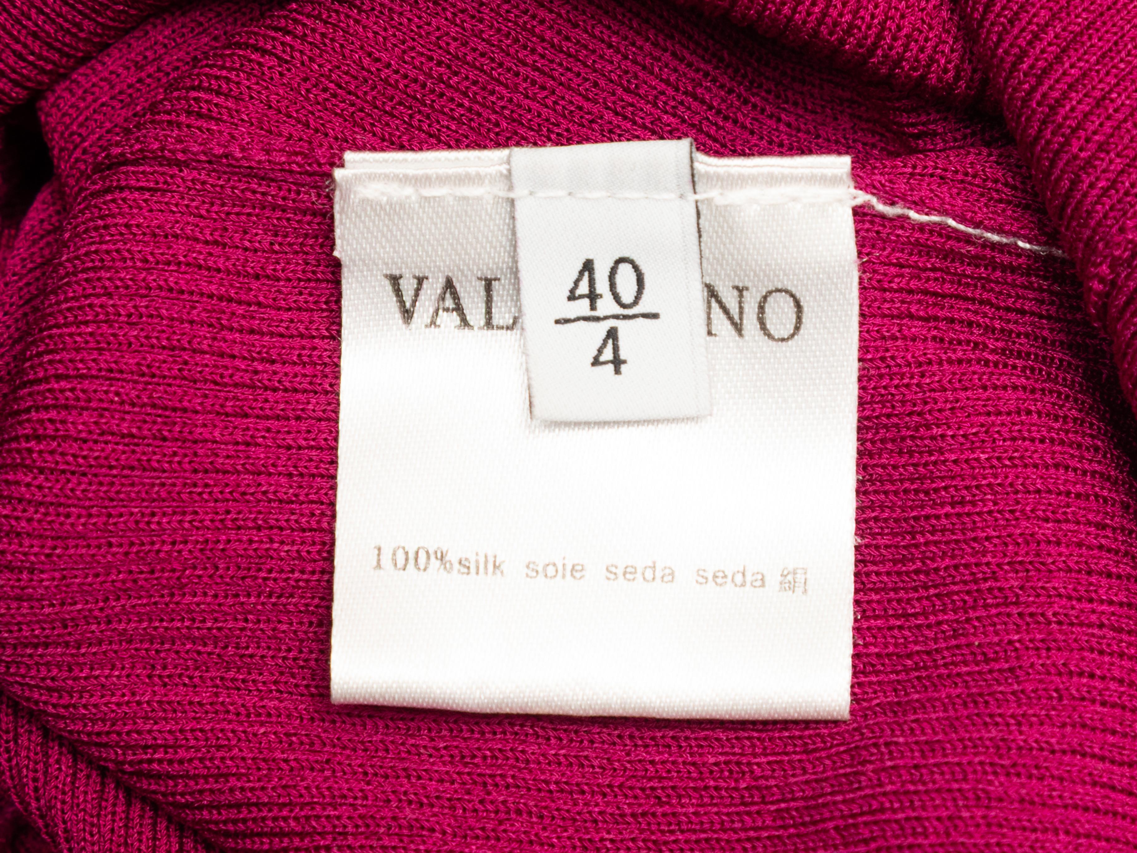 Donna Raspberry Valentino Silk Cardigan Size IT 40 in vendita