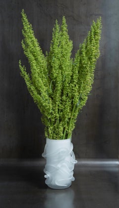 Rasta Vase / Rasta Bowl:  Hand Blown, Etched Glass, Jordan Mozer, Chicago, 2008